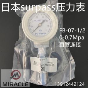 日本surpass原装压力表FB-07-1/2 直管连接