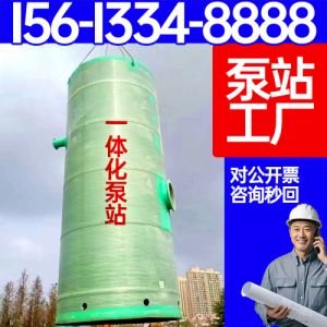 一体化预制泵站 远程控制 截流井污水提升 全自动智能玻璃钢泵站